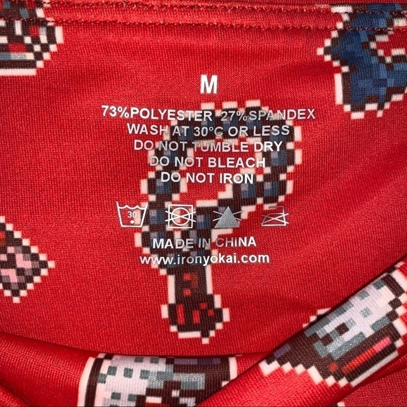 {M} Iron Yokai Pixel MID RISE MESH POCKET LEGGINGS - Picture 5 of 8